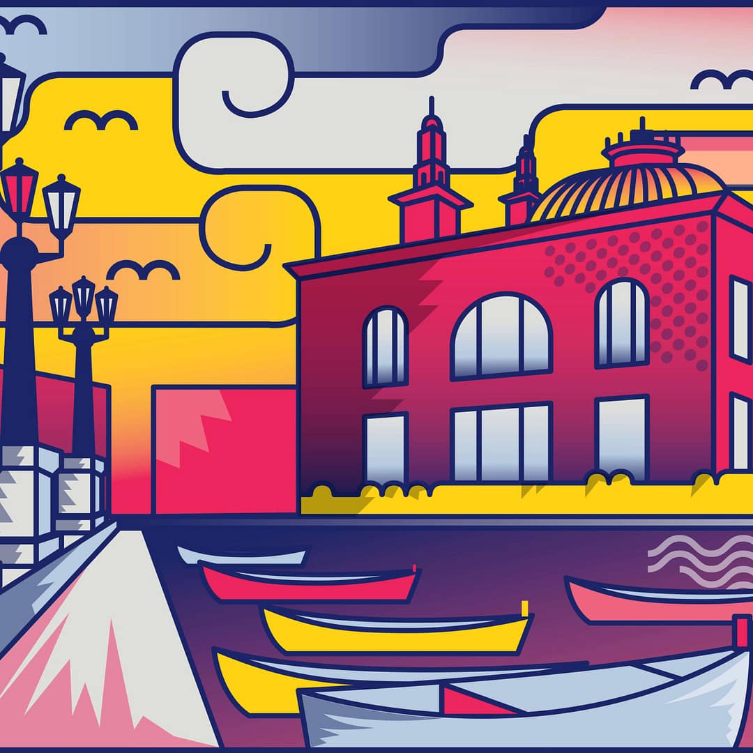 BARI in scatti POP - illustrazione di Alessio Cottino