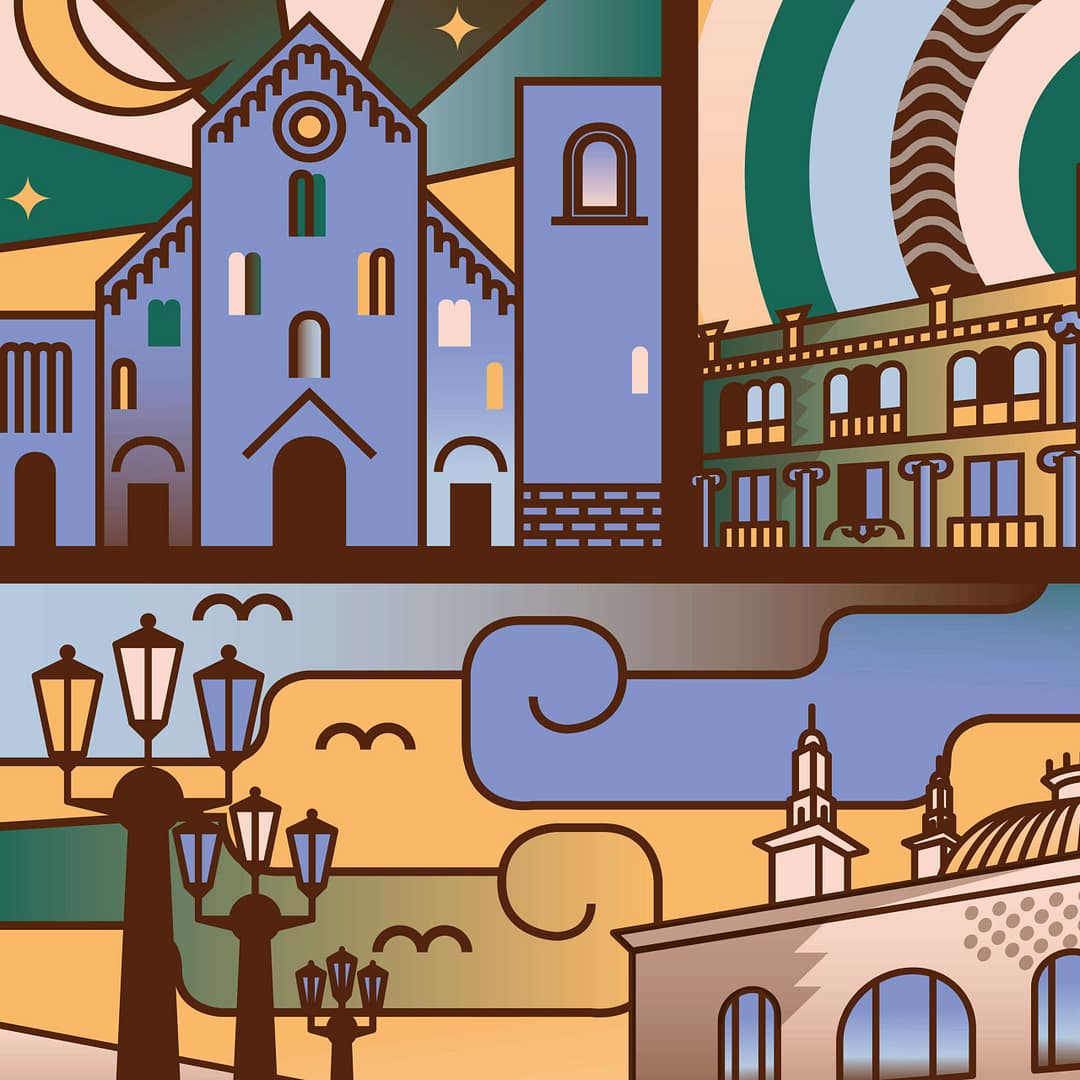 BARI in scatti POP - illustrazione di Alessio Cottino