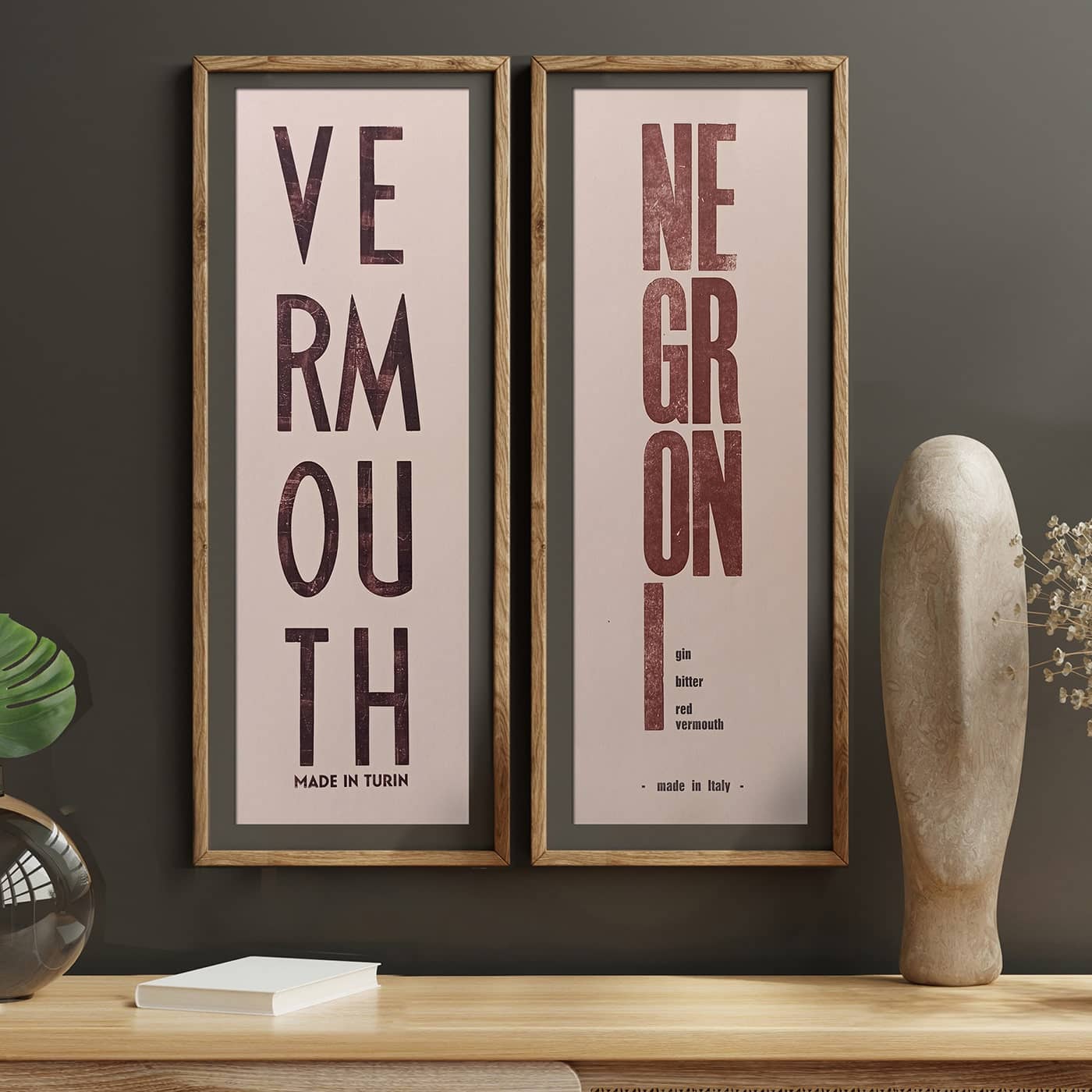 Vermouth e Negroni Tipografico