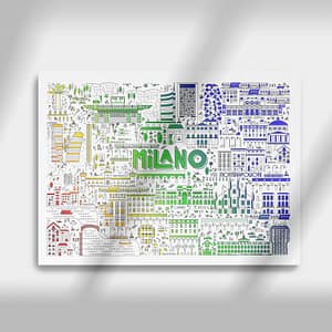 Milano after rain - illustrazione di Alessio Cottino