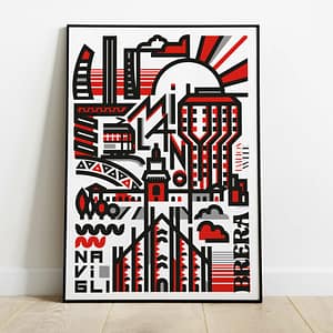 Semplicemente Milano - illustrazione minimal di Alessio Cottino