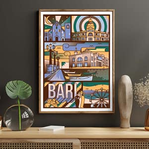 BARI in scatti POP - illustrazione di Alessio Cottino