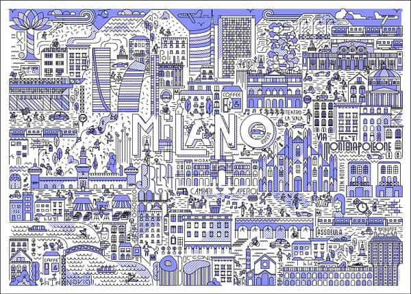 Milano life - illustrazione di Alessio Cottino