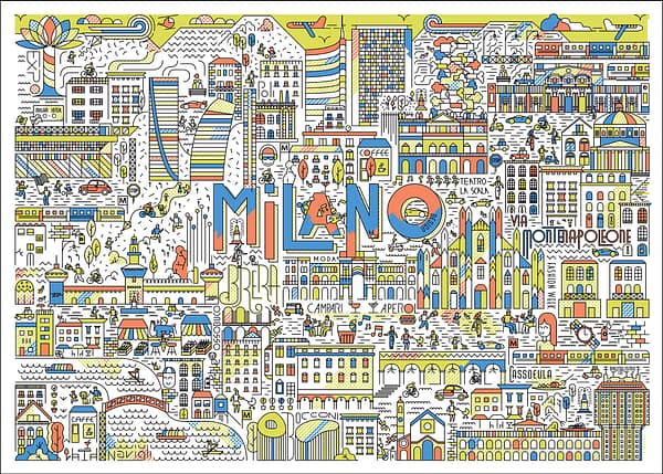 Milano life - illustrazione di Alessio Cottino