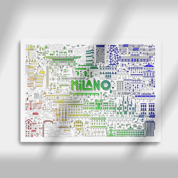 Milano after rain - illustrazione di Alessio Cottino