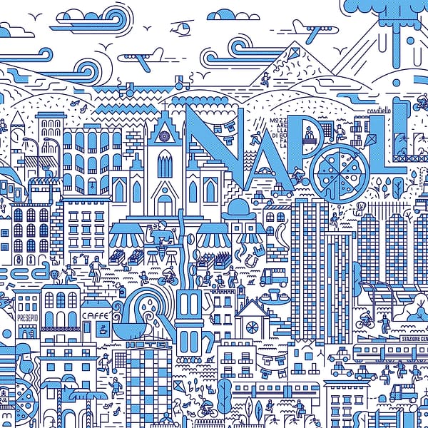 Napoli life - illustrazione digitale