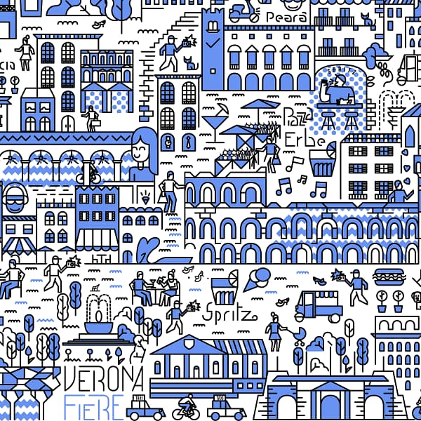 Verona life - illustrazione di Alessio Cottino