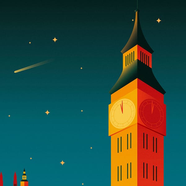 Midnight to London - illustrazione di Alessio Cottino