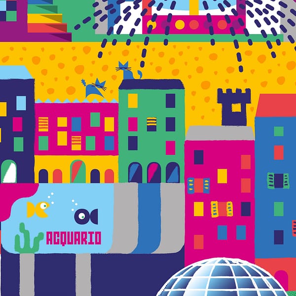 Genova Color life - illustrazione di Alessio Cottino