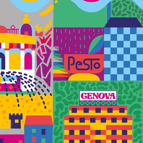 Genova Color life - illustrazione di Alessio Cottino