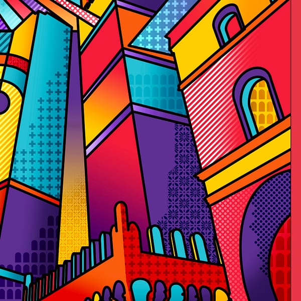 Bologna in scatti POP - illustrazione di Alessio Cottino