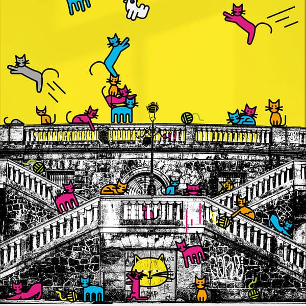 Cats in Murazz - illustrazione di Alessio Cottino