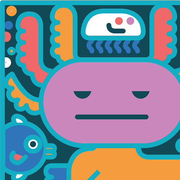 STAY AXOLOTL! a chill illustration by Alessio Cottino