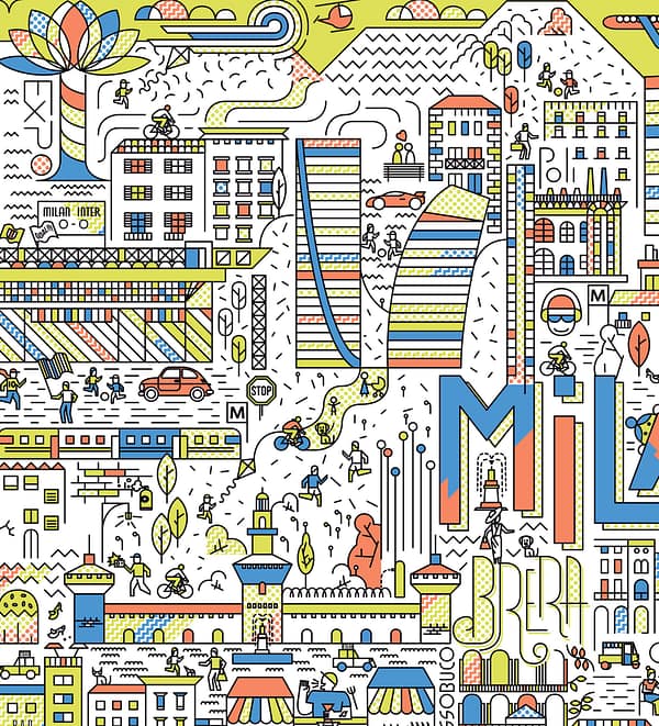 Milano life - illustrazione di Alessio Cottino