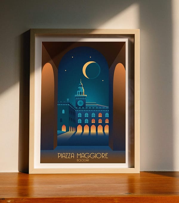 Bologna a mezzanotte - illustrazione