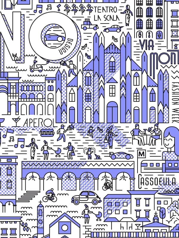 Milano life - illustrazione di Alessio Cottino