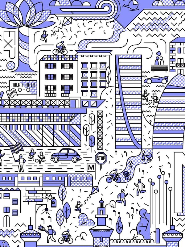 Milano life - illustrazione di Alessio Cottino