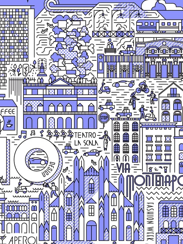 Milano life - illustrazione di Alessio Cottino