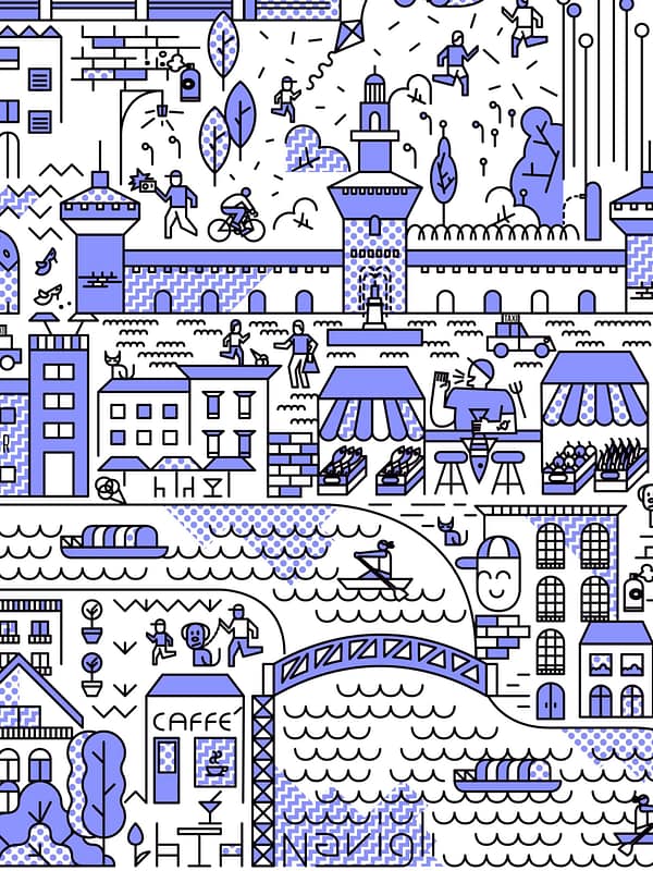 Milano life - illustrazione di Alessio Cottino